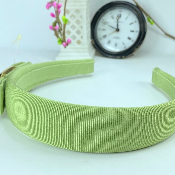Salvatore Ferragamo Smith Green Vara Bow Headband New GS577 main image 4